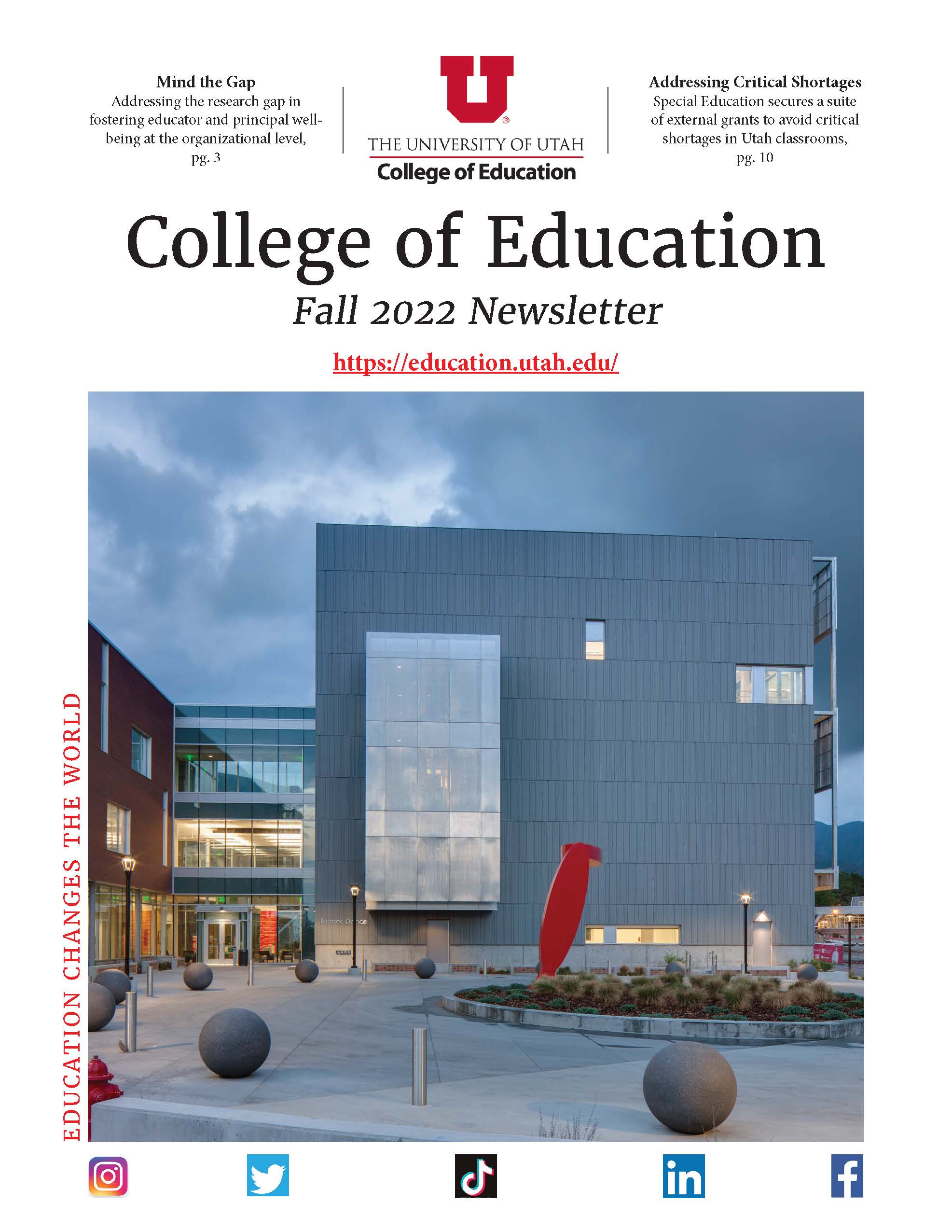 A cover of the Fall 2022 Newsletter