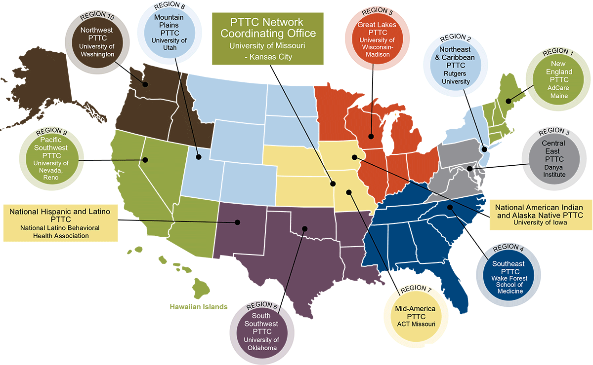 PTTC network map